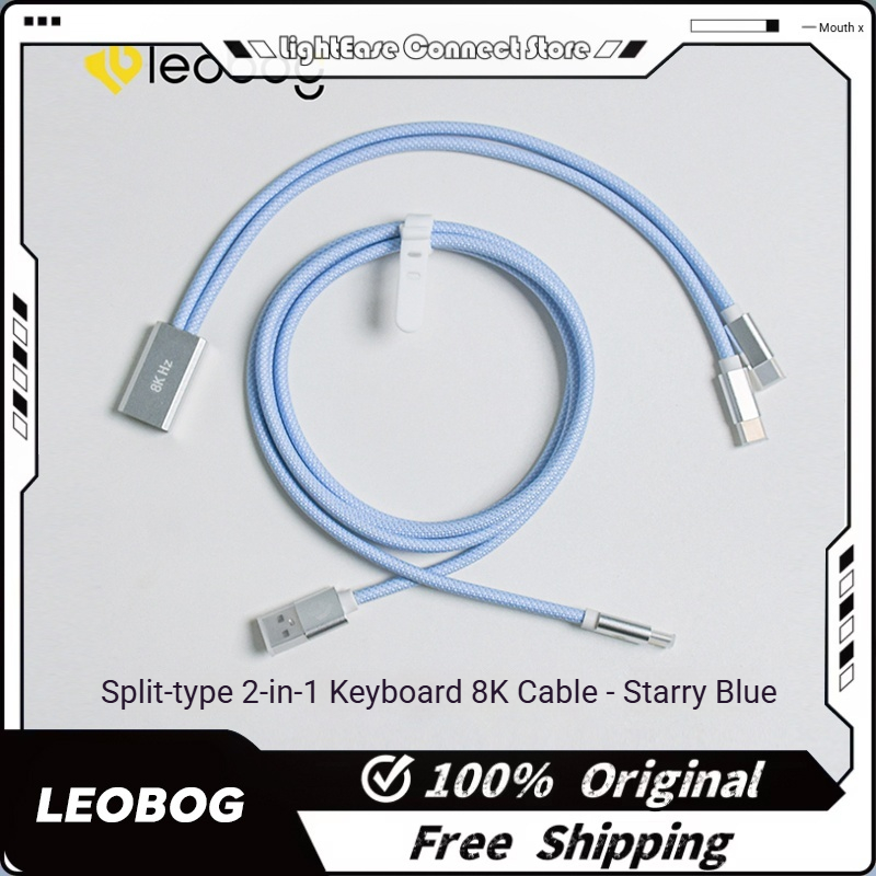 Gaming Keyboard Blue - LEOBOG Mechanical Keyboard Cable 8K Hz