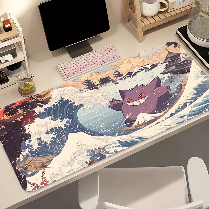Gaming Keyboard Easy To Clean - Anime Mouse Pad 90x40cm Pokemon Gengar