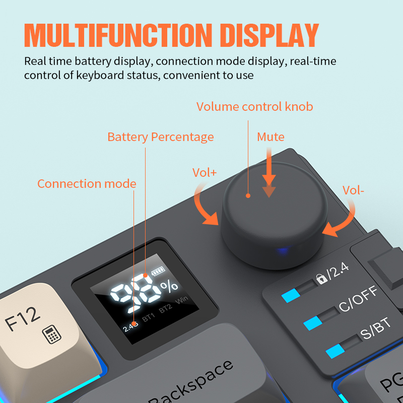 New Dual-Mode 80 Keys Wireless - مراجعة Gaming Keyboard Mouse Combo وسعره