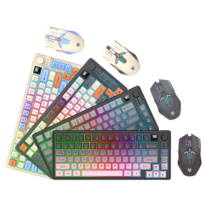 New Dual-Mode 80 Keys Wireless - مراجعة Gaming Keyboard Mouse Combo وسعره