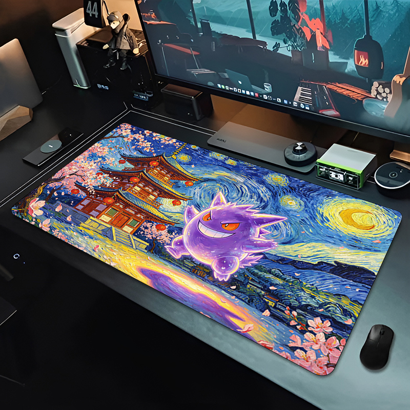 Anime Mouse Pad Pokemon Gengar - مراجعة Gaming Keyboard Easy To Clean وسعره