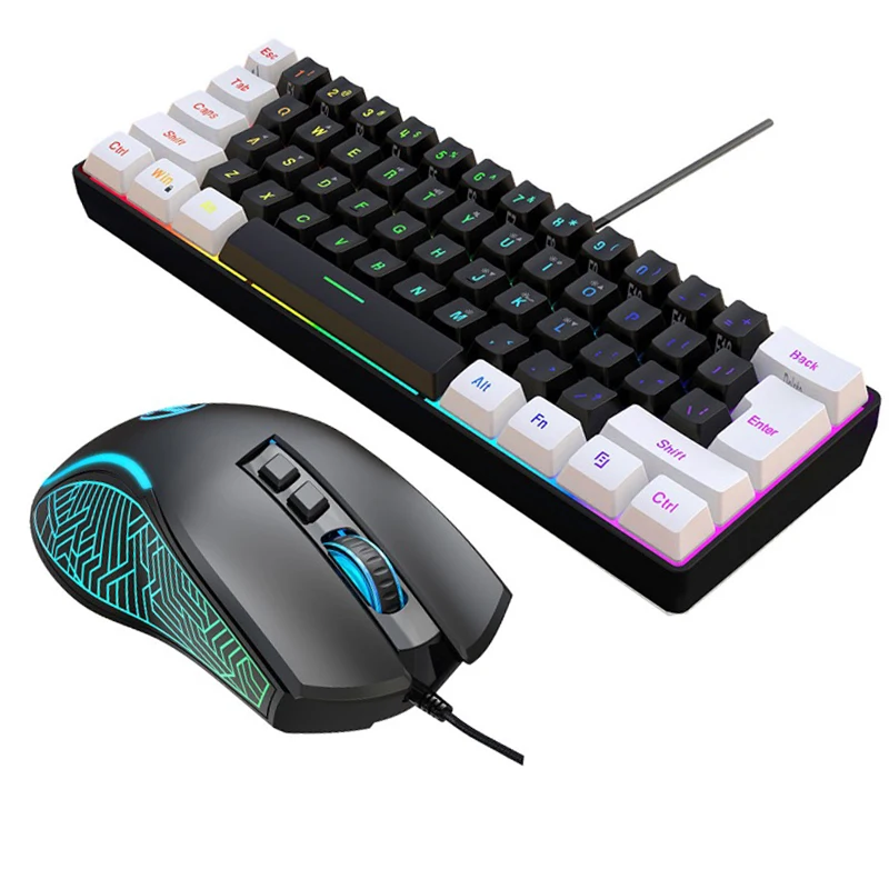 Keyboard and mouse 60% compute - مراجعة Gaming Keyboard Mouse Combo وسعره
