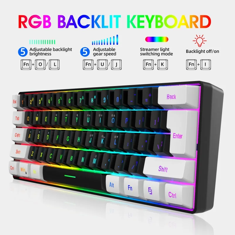 Keyboard and mouse 60% compute - مراجعة Gaming Keyboard Mouse Combo وسعره