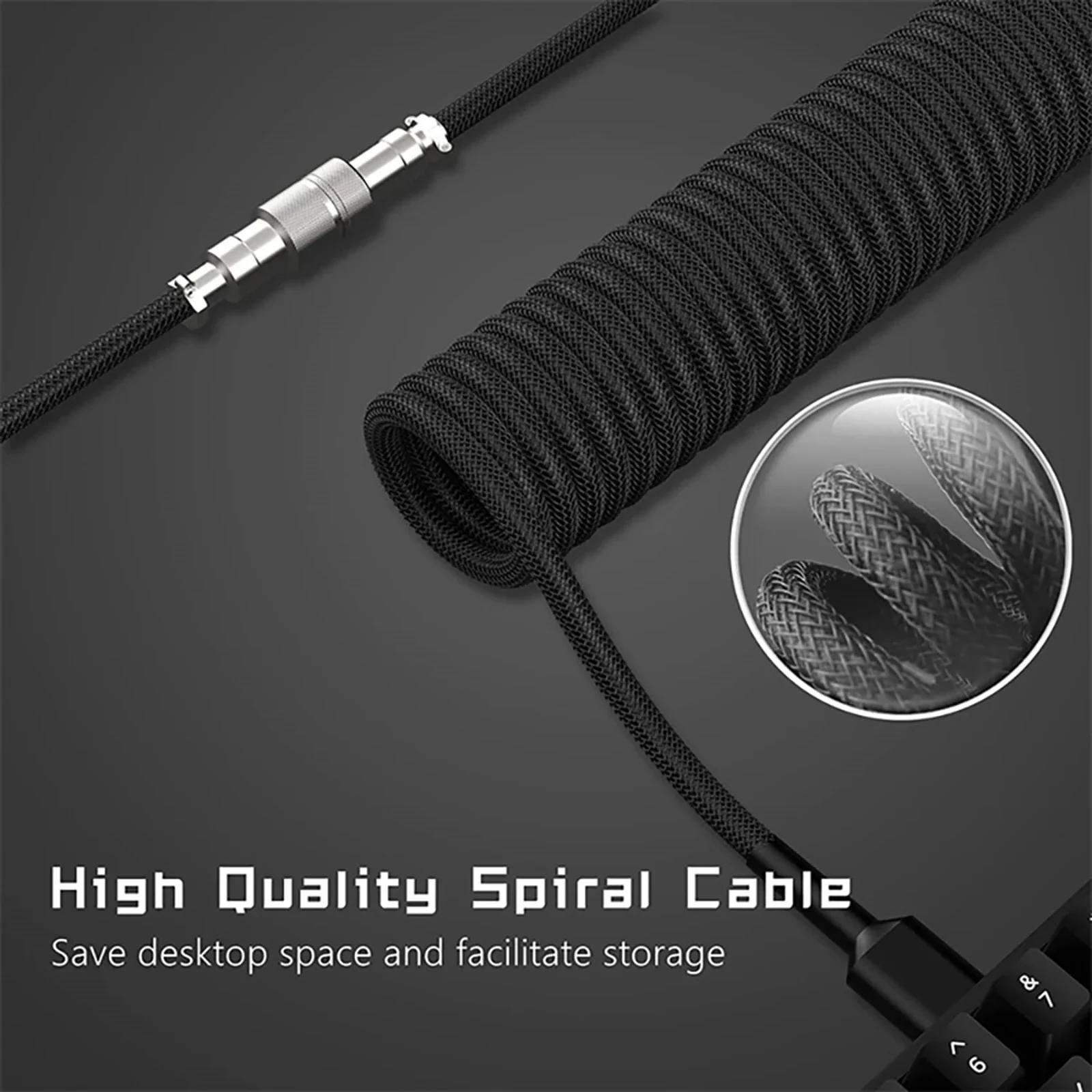 New Type C Coiled Cable USB Av - مراجعة Gaming Keyboard Type C وسعره