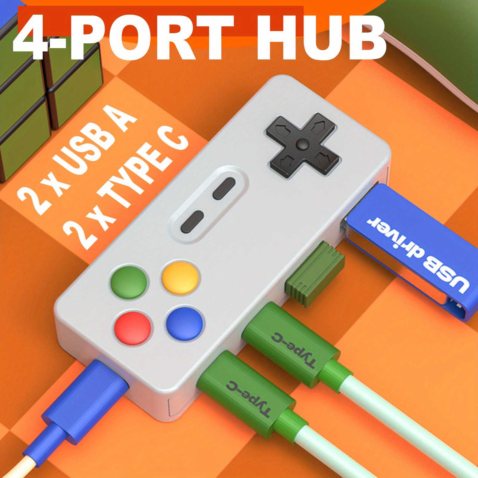1PC Cartoon USB C Extension Ad - مراجعة Gaming Keyboard Type C وسعره