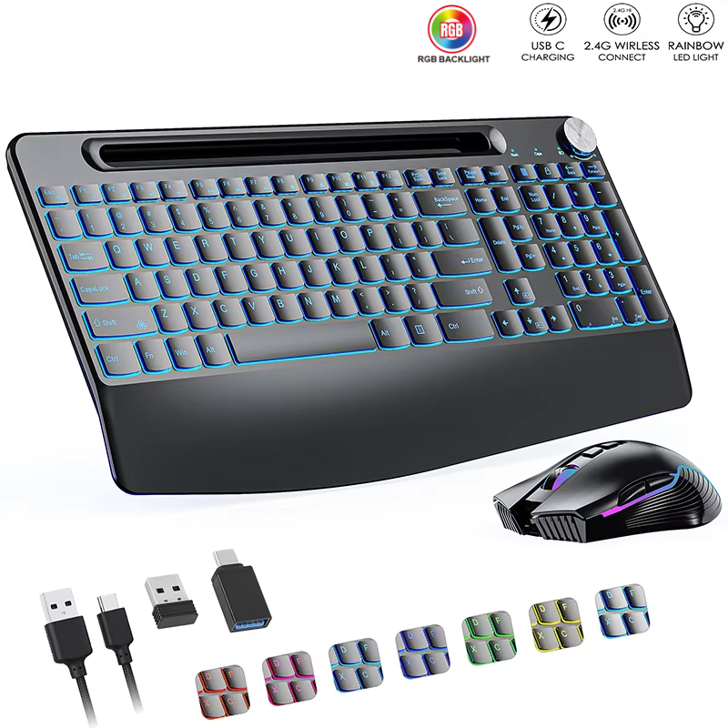 2.4G&Type-C Wireless Keyboard  - مراجعة Gaming Keyboard Type C وسعره