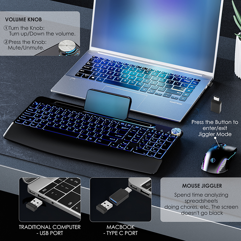 2.4G&Type-C Wireless Keyboard  - مراجعة Gaming Keyboard Type C وسعره