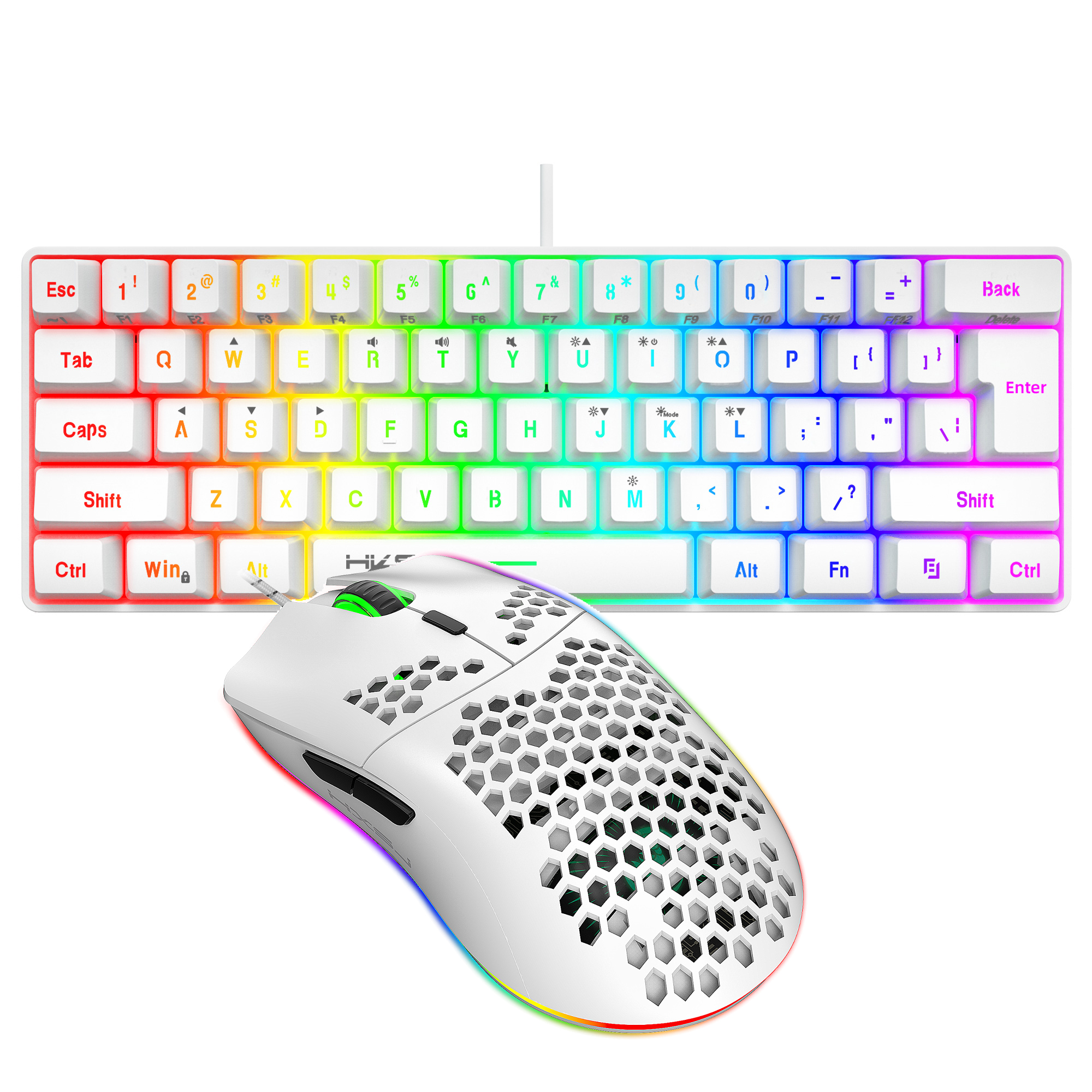 Hot selling HXSJ 61 keys V700  - مراجعة Gaming Keyboard Mouse Combo وسعره