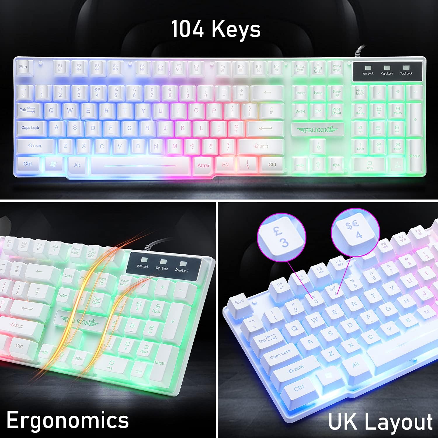 MAMBASNAKE T11 UK 100% Gaming  - مراجعة Gaming Keyboard Mouse Combo وسعره