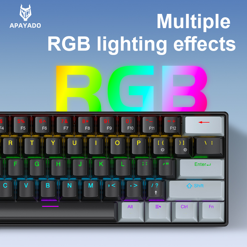 APAYADO K61 Mini Mechanical Ke - مراجعة Gaming Keyboard And Mouse Combo وسعره