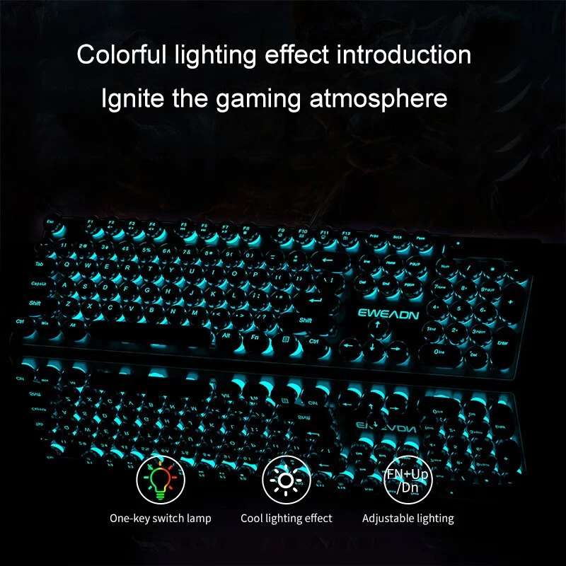 Retro Punk Mechanical Feel Key - مراجعة Gaming Keyboard Mechanical وسعره