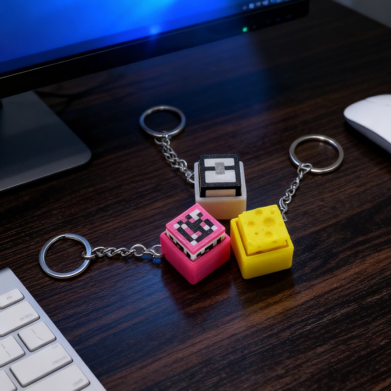 6pcs Hot 3D Printed Minecrafts - مراجعة Gaming Keyboard Mechanical وسعره