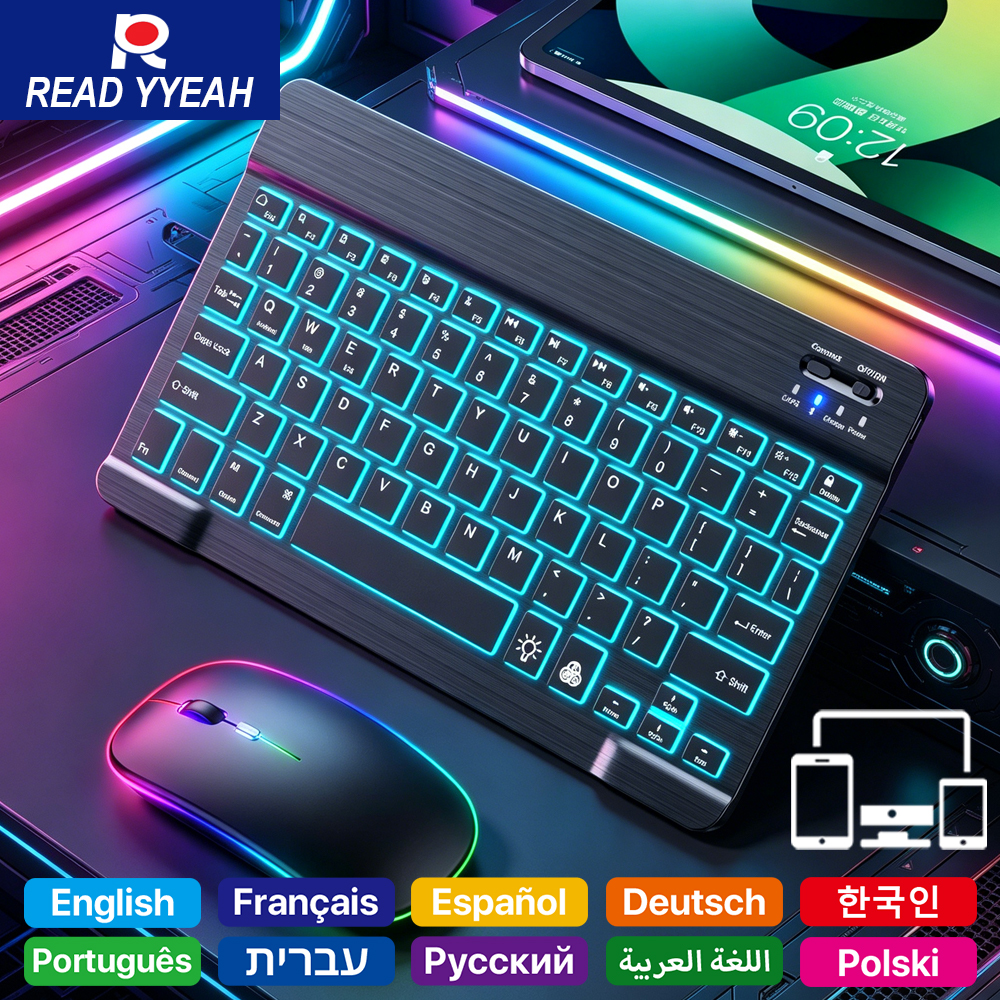 READ YYEAH RGB Backlit Bluetoo - مراجعة Gaming Keyboard Wireless وسعره