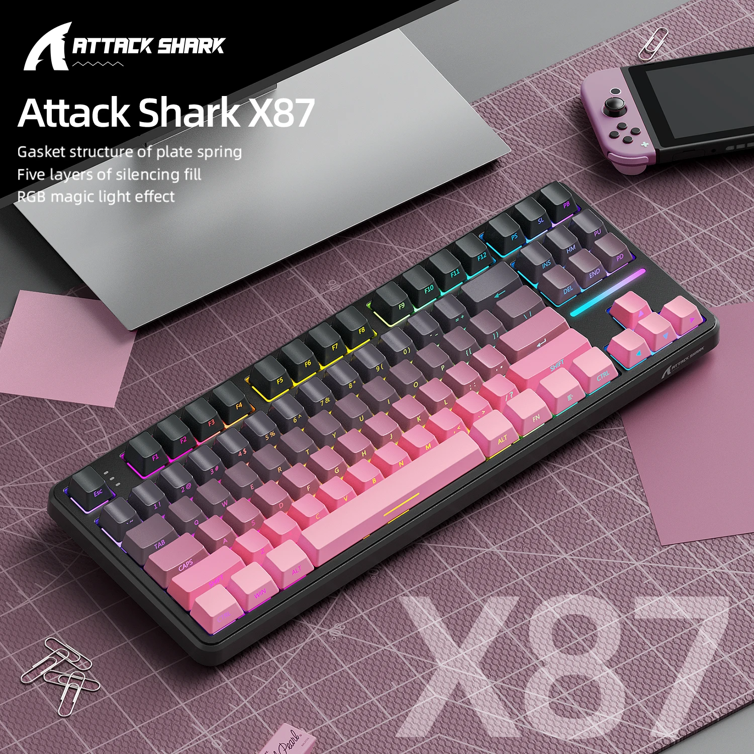 Attack Shark X87 Macro Drive G - مراجعة Gaming Keyboard Mechanical وسعره