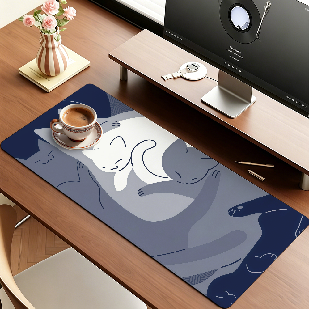 Cute Blue Cat Y-yuzZzil feline - مراجعة Gaming Keyboard Blue وسعره