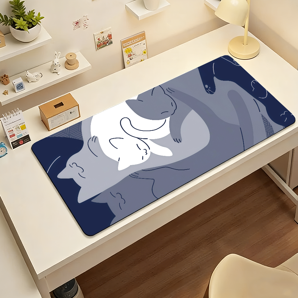 Cute Blue Cat Y-yuzZzil feline - مراجعة Gaming Keyboard Blue وسعره