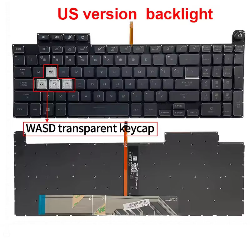 US Layout Keyboard With Backli - مراجعة Gaming Keyboard Asus وسعره