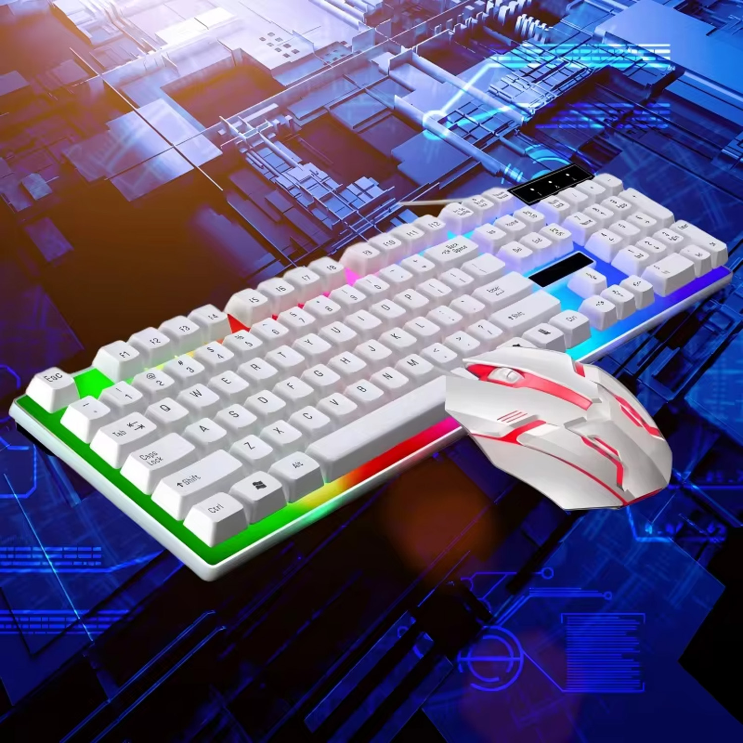 Stylish Backlight Wired Keyboa - مراجعة Gaming Keyboard Mouse Combo وسعره