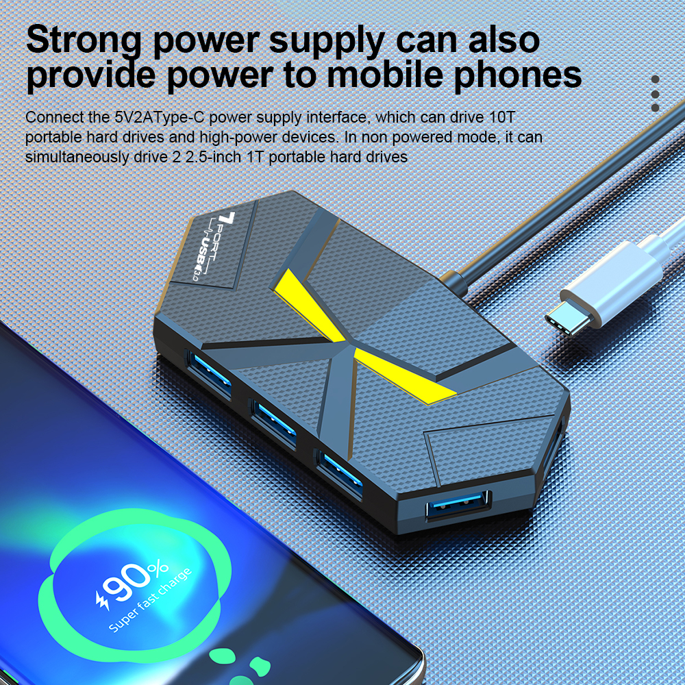 7 Ports USB 3.0 HUB Type C Doc - مراجعة Gaming Keyboard Type C وسعره