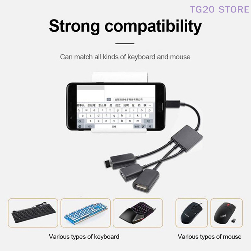 3in1 Micro USB To 2 OTG 3 Port - مراجعة Gaming Keyboard Type C وسعره