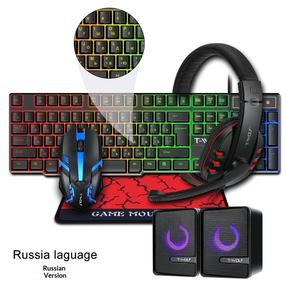 Spanish Russian Keyboard Layou - مراجعة Gaming Keyboard And Mouse Combo وسعره