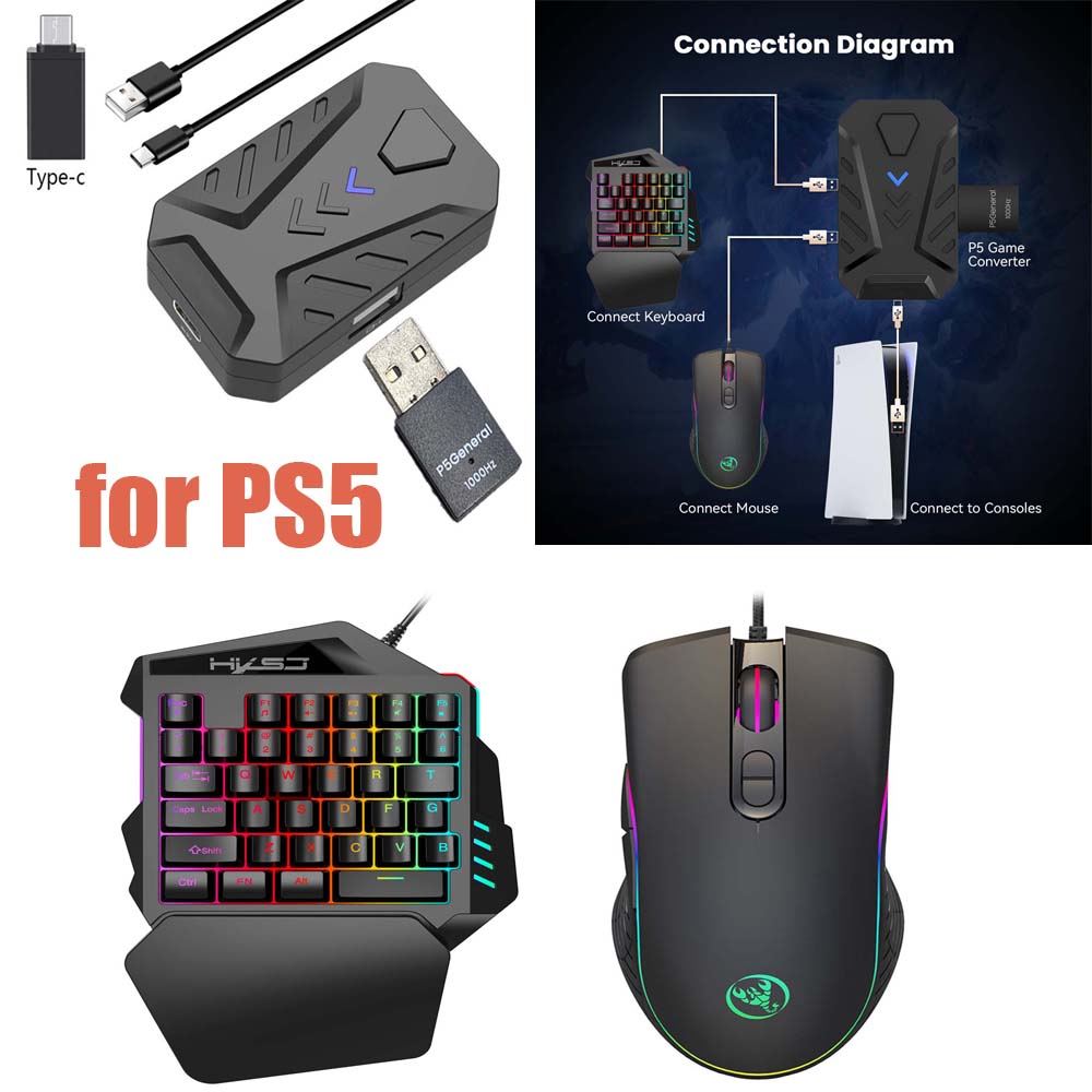 for PS5 Gaming Keyboard Mouse  - مراجعة Gaming Keyboard Type C وسعره