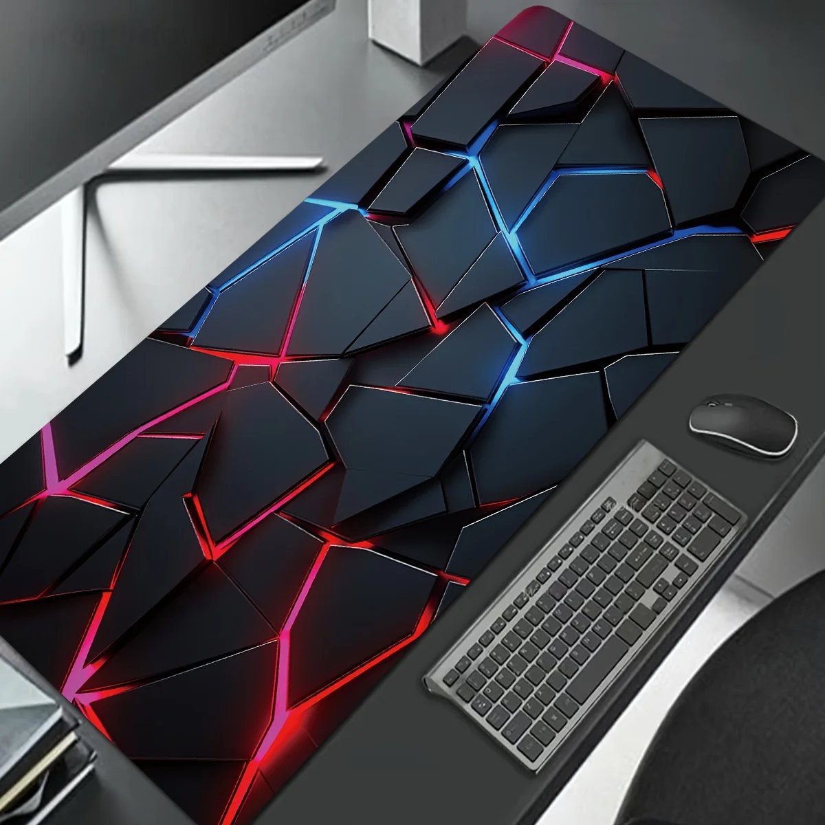 Large gaming Mouse Pads 90x40  - مراجعة Gaming Keyboard Blue وسعره