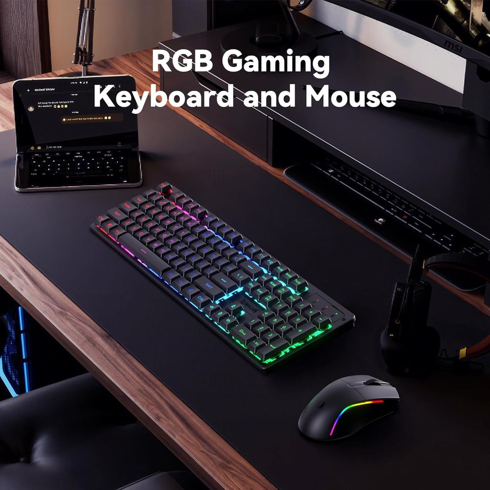 Wireless RGB Gaming Keyboard a - مراجعة Gaming Keyboard And Mouse Combo وسعره