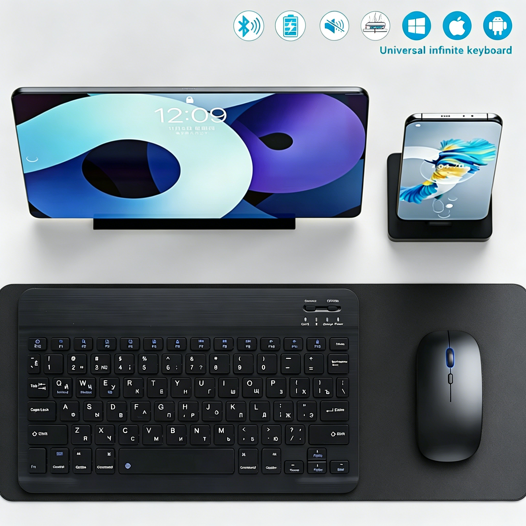 Bluetooth Wireless Keyboard Mo - مراجعة Gaming Keyboard Wireless وسعره