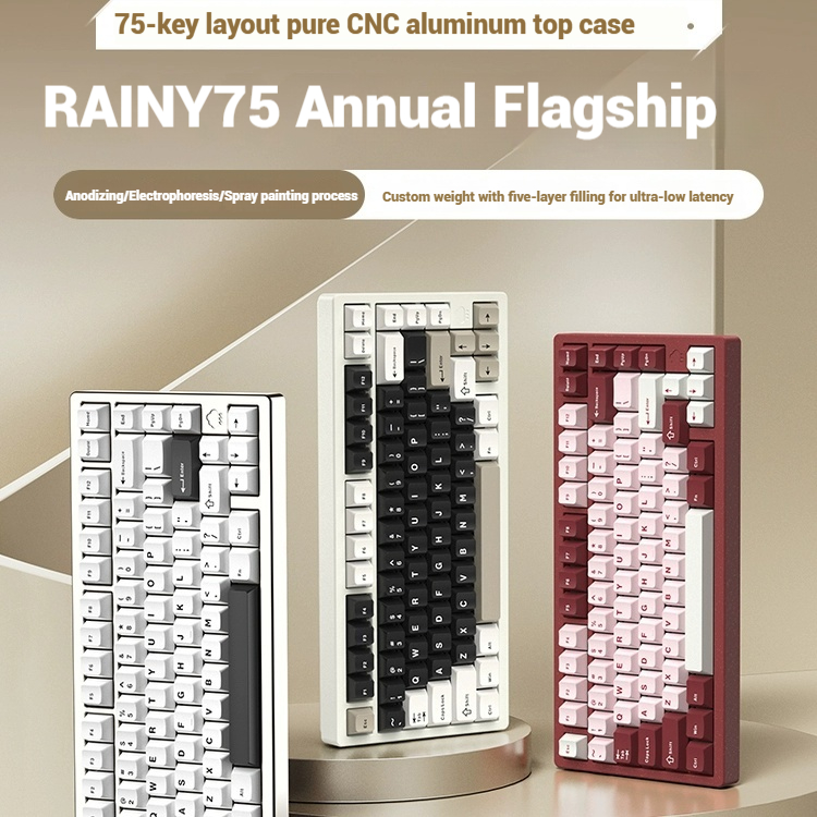 Wireless Bluetooth RAINY75 Cus - مراجعة Gaming Keyboard Wireless وسعره