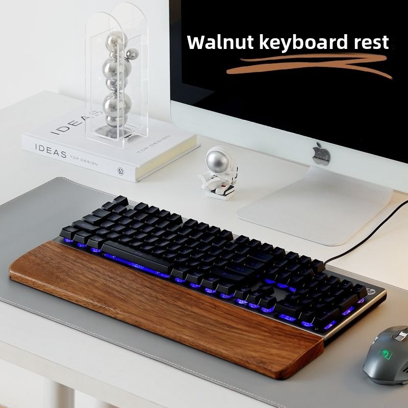 Solid Wood Keyboard Palm Rest  - مراجعة Gaming Keyboard Mouse Combo وسعره