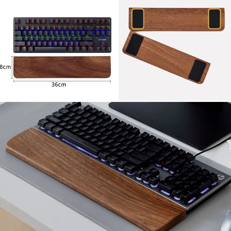 Solid Wood Keyboard Palm Rest  - مراجعة Gaming Keyboard Mouse Combo وسعره