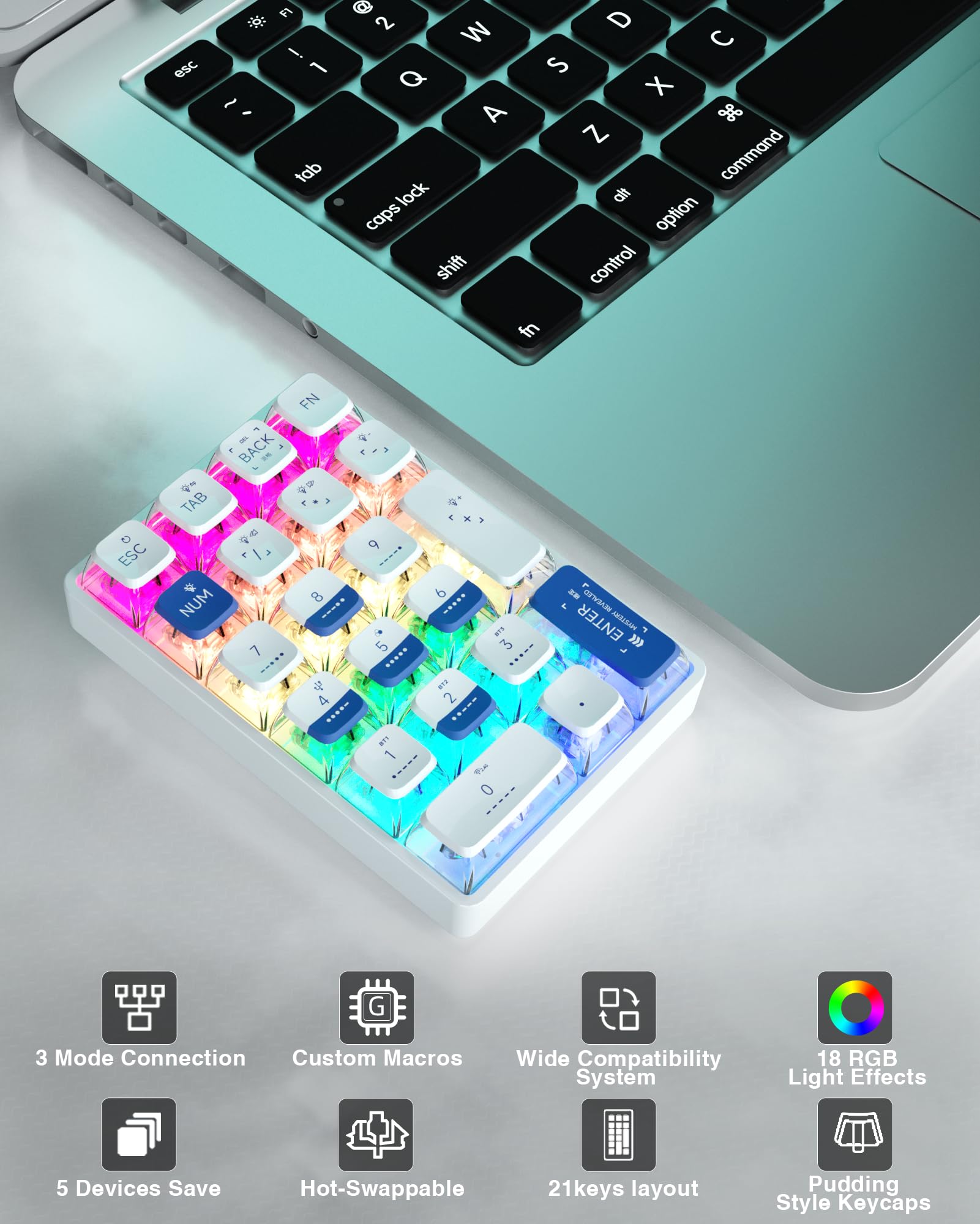 LEOBOG K21 Numpad Keyboard Wir - مراجعة Gaming Keyboard Mechanical وسعره