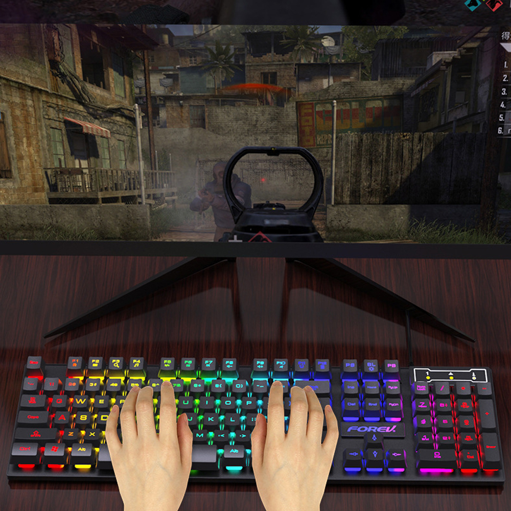 104 Keys Mechanical feel Keybo - مراجعة Gaming Keyboard And Mouse Combo وسعره