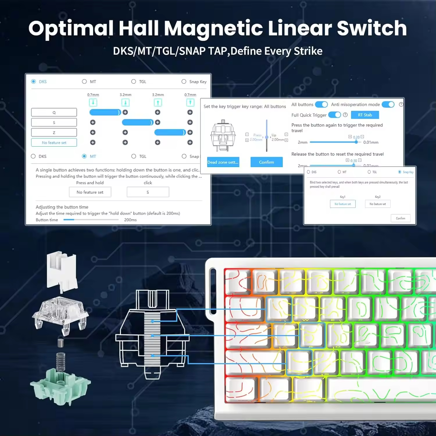 Attack Shark X68 He Wired RGB  - مراجعة Gaming Keyboard Mechanical وسعره