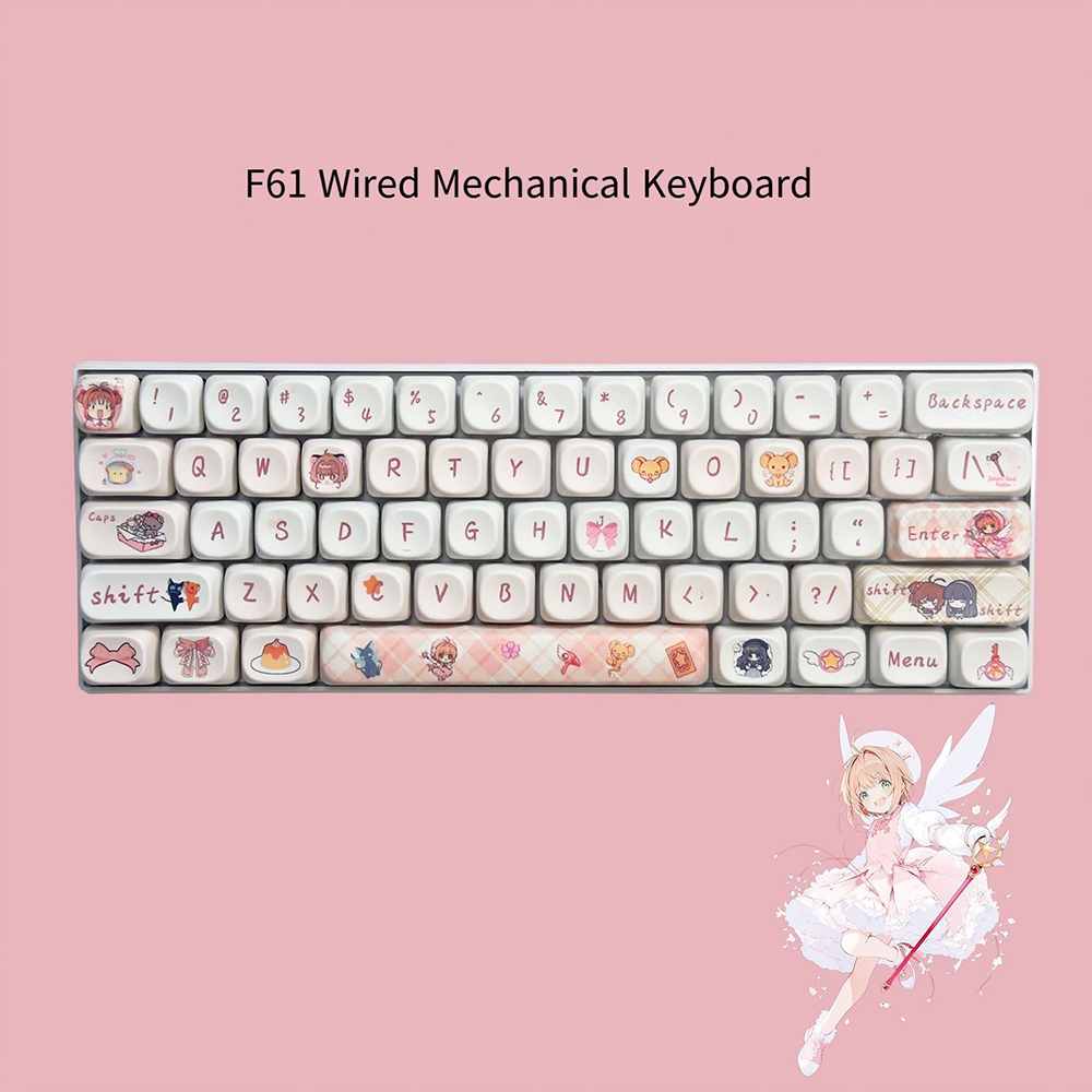 Cardcaptor Sakura 61 Keys Mech - مراجعة Gaming Keyboard Blue وسعره